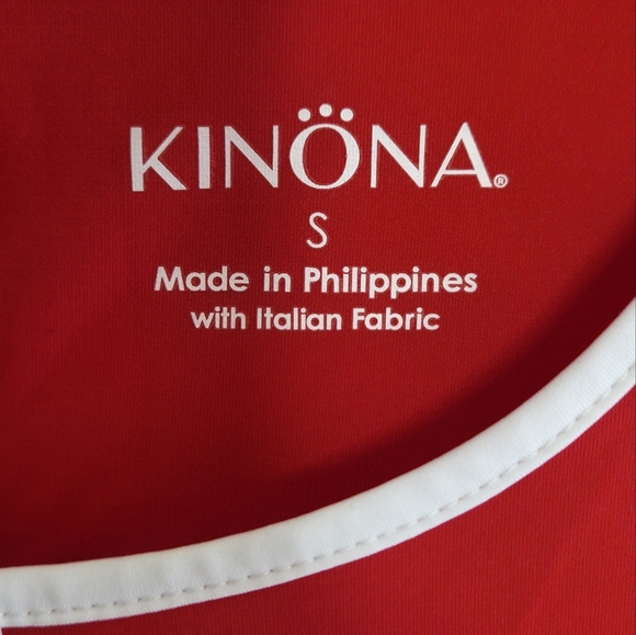 NWT Kinona | Birdie Maker Cherry Red Golf Dress White Piping Size Small - Picture 5 of 7